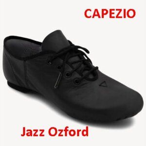 Capezio Jazz Oxford Black EJ1 many Sizes NIB